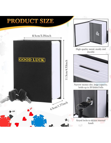 Caja Metálica Portátil Havawish para Ahorro de Dinero 11.5x8.5cm