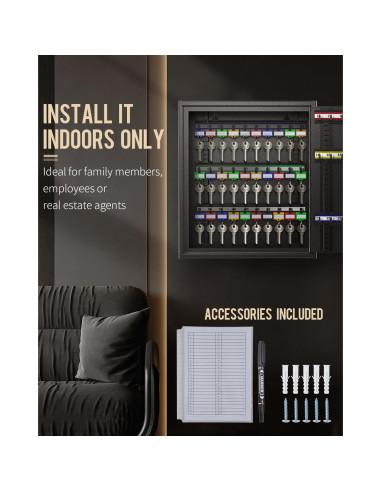 Gabinete de Llaves Uniclife 60 Llaves con Combinación y Llave