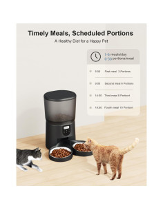 Dispensador automático de comida para 2 gatos CORGOTE 6L 2