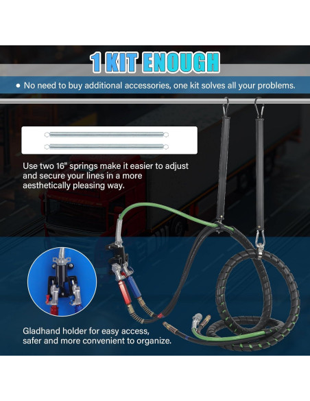 Kit de Líneas de Aire 12FT Boeray para Camiones Semi 3 en 1