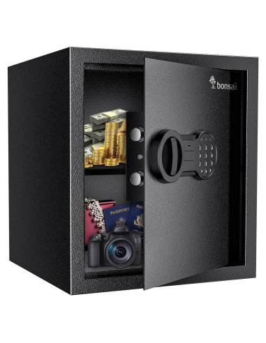 Caja Fuerte Digital Bonsaii de Acero 1.2 Pies Cúbicos con Estante