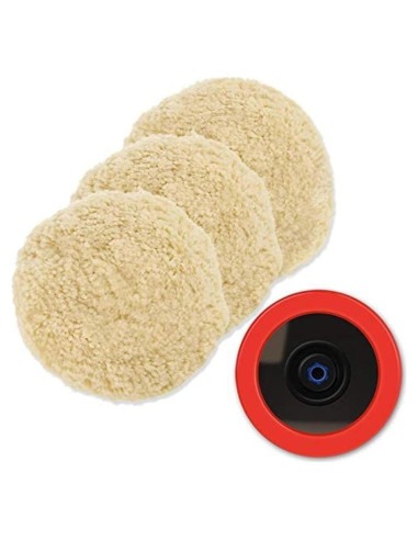 Discos de Pulido de Lana SPTA 6" 100% Natural Set 4pcs
