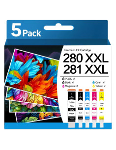 Cartucho de tinta compatible Canon 280XXL 281XXL 5 unidades