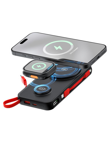 Cargador Portátil 10000mAh MagSafe VINTELEIN 5 en 1 Negro