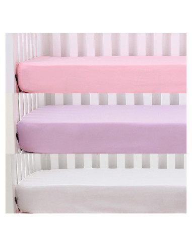 Juego de Sábanas de Cuna Belsden 3 Piezas Microfibra Suave
