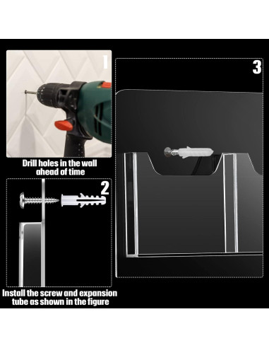 Soporte de Folletos Acrílico Weysat 8 Bolsillos Montaje en Pared