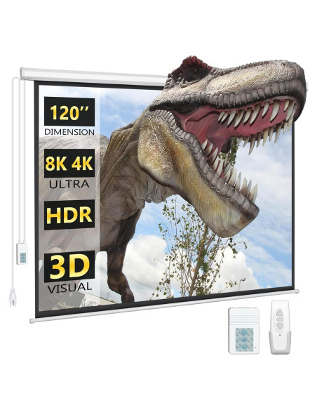 Pantalla de Proyector Eléctrica DINAH 120 Pulgadas 4K HD