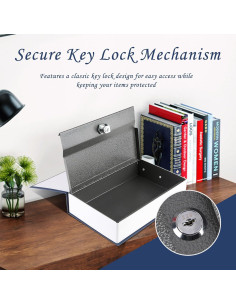 Caja de Seguridad de Libros Tahoe Trails Azul Marino 24.1x15.5cm 2