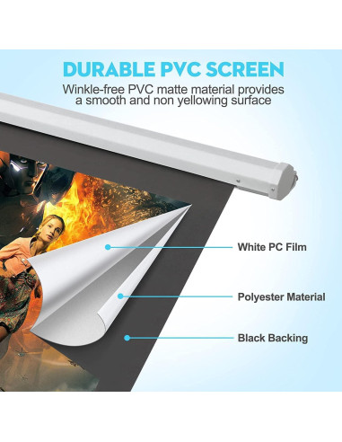 Pantalla de Proyector Eléctrica DINAH 120 Pulgadas 4K HD