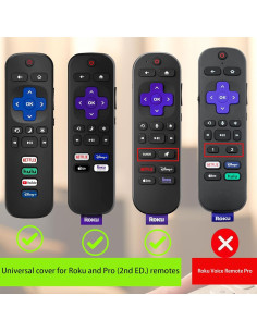 4 Fundas de Silicona para Control Remoto Roku Pro - Colores Brillantes 2