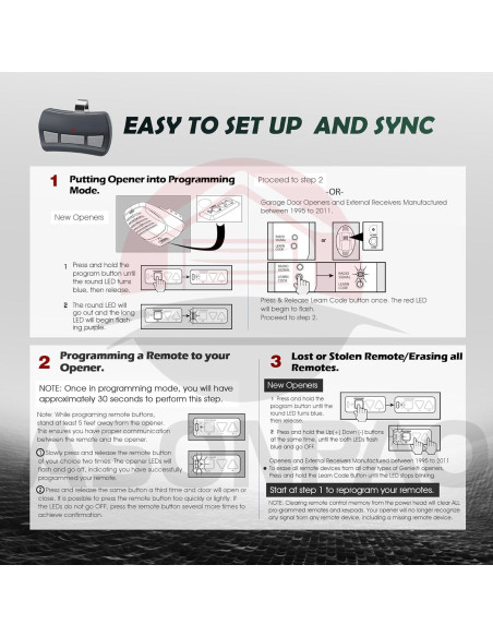 Control Remoto de Garaje ASONPAO OCDTR-3, 2 Baterías Incluidas