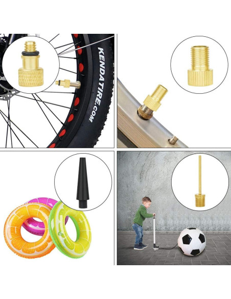Kit de Adaptadores de Válvula PinbWD para Bicicleta y Balones