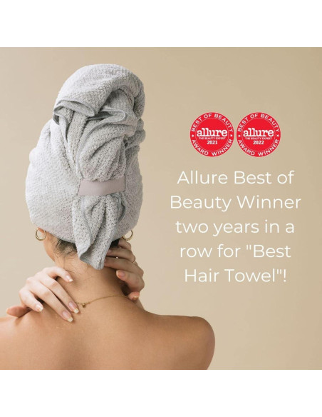 Toalla de Pelo VOLO Hero Rosa Nube + Banda Spa + Scrunchie