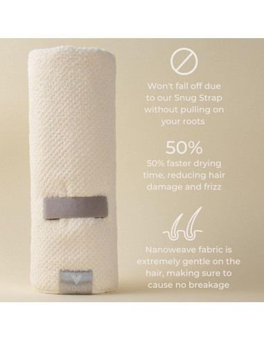 Toalla de Pelo VOLO Hero Rosa Nube + Banda Spa + Scrunchie
