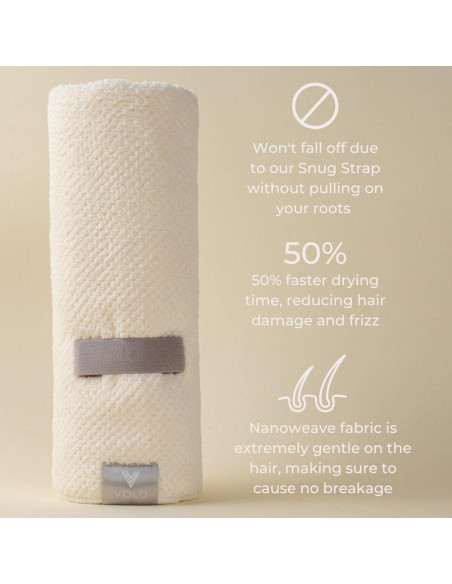 Toalla de Pelo VOLO Hero Rosa Nube + Banda Spa + Scrunchie