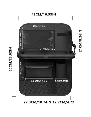 Organizador de Asiento Trasero D LIAN DONG con Bandeja Plegable