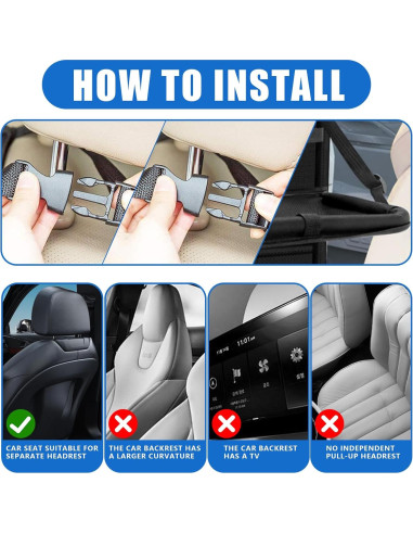 Organizador de Asiento Trasero D LIAN DONG con Bandeja Plegable