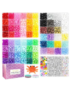 Kit de Cuentas de Pony Sistenia 2400 Piezas 72 Colores