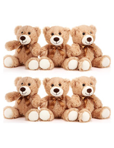 6 Osos de Peluche Suave HyDren 35 cm para Baby Shower