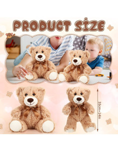 6 Osos de Peluche Suave HyDren 35 cm para Baby Shower 2