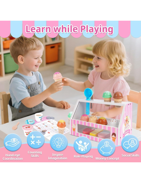 Set de Juego de Helado de Madera Shen Zhen 26.5x14x17.5cm