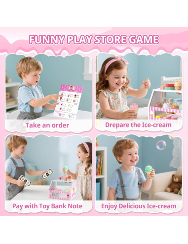 Set de Juego de Helado de Madera Shen Zhen 26.5x14x17.5cm