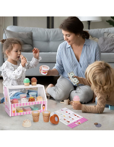 Set de Juego de Helado de Madera Shen Zhen 26.5x14x17.5cm