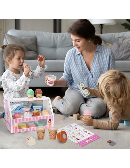 Set de Juego de Helado de Madera Shen Zhen 26.5x14x17.5cm