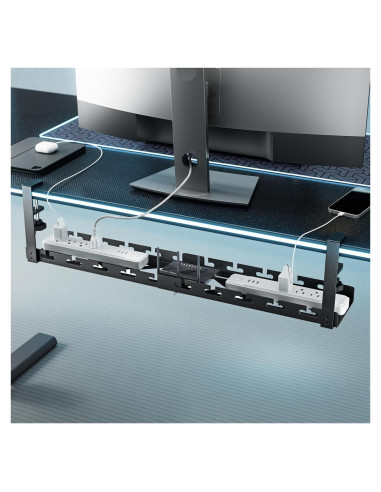 Bandeja de Gestión de Cables ARES Extensible 43-73cm Negro