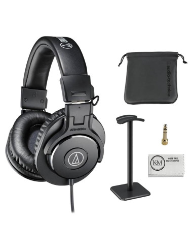 Auriculares de Monitoreo Audio-Technica ATH-M30x + Soporte + Paño