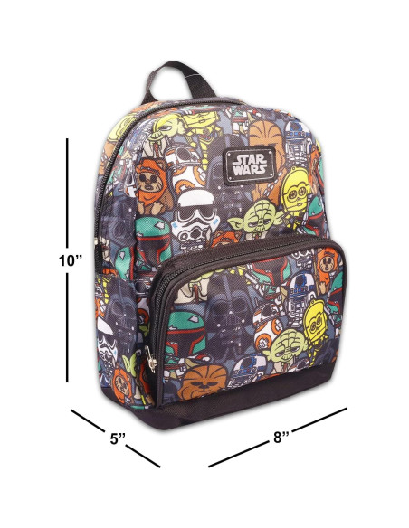 Mochila Preescolar Star Wars 25.4x20.3cm 4 Piezas