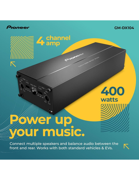 Amplificador de coche Pioneer GM-DX104 4 Canales 90W RMS