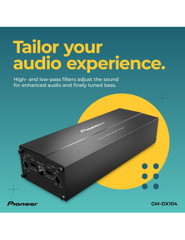 Amplificador de coche Pioneer GM-DX104 4 Canales 90W RMS
