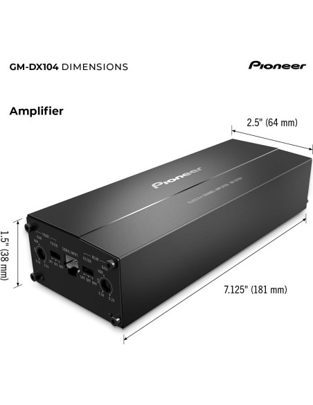 Amplificador de coche Pioneer GM-DX104 4 Canales 90W RMS