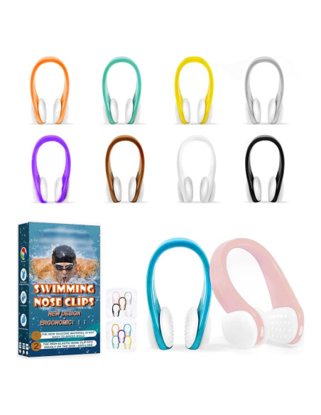 Clip de Nariz para Nadar Cuworlis SP-YC Multicolor - Paquete de 10