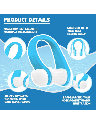 Clip de Nariz para Nadar Cuworlis SP-YC Multicolor - Paquete de 10