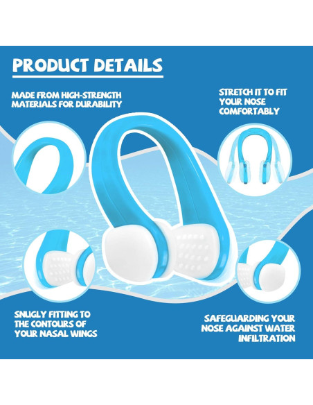 Clip de Nariz para Nadar Cuworlis SP-YC Multicolor - Paquete de 10