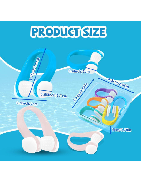 Clip de Nariz para Nadar Cuworlis SP-YC Multicolor - Paquete de 10