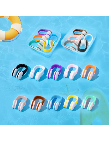 Clip de Nariz para Nadar Cuworlis SP-YC Multicolor - Paquete de 10