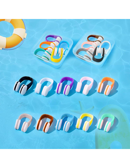 Clip de Nariz para Nadar Cuworlis SP-YC Multicolor - Paquete de 10