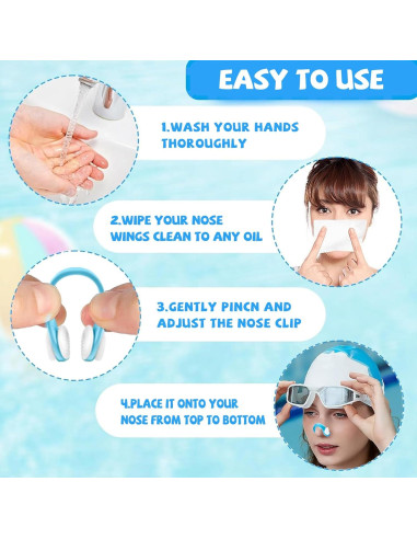 Clip de Nariz para Nadar Cuworlis SP-YC Multicolor - Paquete de 10