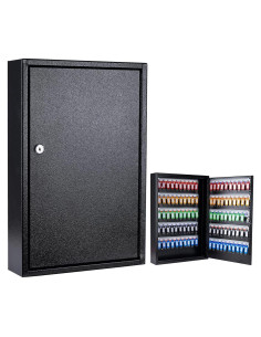 Caja de Llaves Montada en Pared Furnishh 100 Posiciones Negra