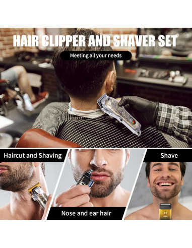 Juego de Cortapelos Profesional Soieho 4 en 1 Inalámbrico