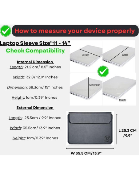 Funda para Laptop KCA_S3 Plata 11-13.3" Impermeable