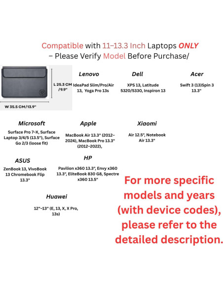 Funda para Laptop KCA_S3 Plata 11-13.3" Impermeable