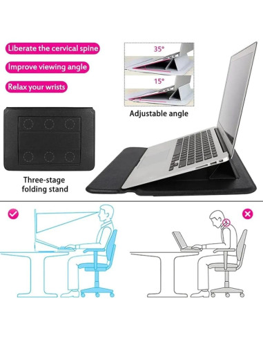 Funda para Laptop KCA_S3 Plata 11-13.3" Impermeable