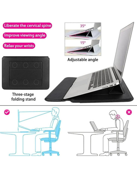 Funda para Laptop KCA_S3 Plata 11-13.3" Impermeable