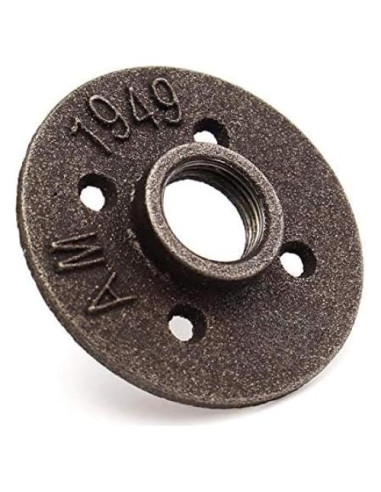 Flange de Piso Hierro Maleable Negro WnewTools 3/4" NPT