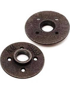 Flange de Piso Hierro Maleable Negro WnewTools 3/4" NPT 2
