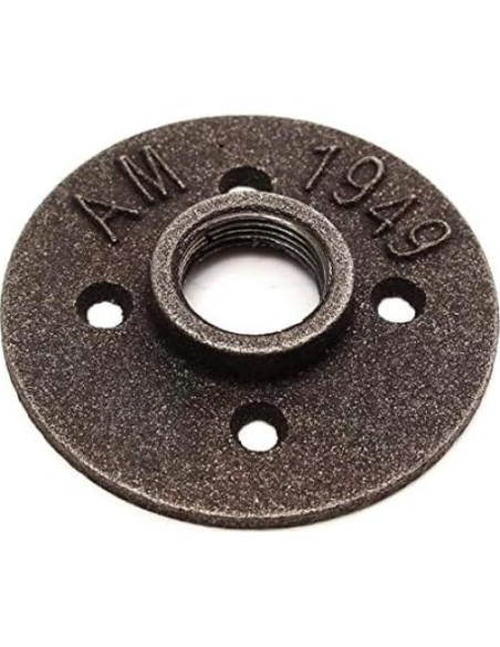 Flange de Piso Hierro Maleable Negro WnewTools 3/4" NPT